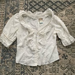 Vintage Jessica’s Gunnies White Lace Shirt